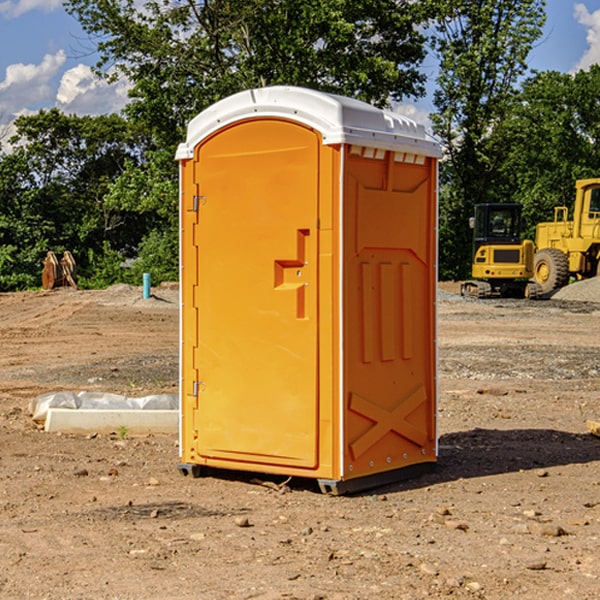 how often are the porta potties cleaned and serviced during a rental period in Kinsman Center